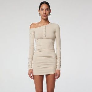 The Line by K Cream Off-Shoulder Dress